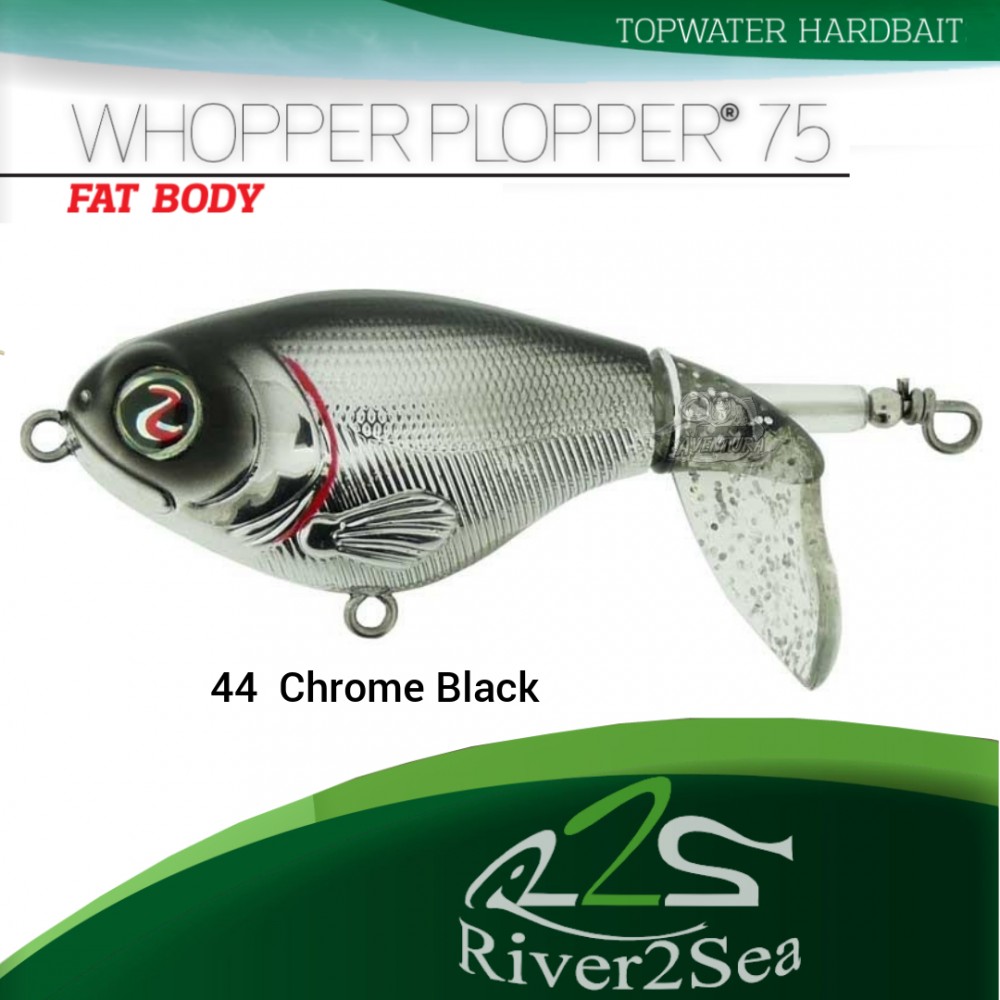 River2Sea Whopper Plopper 75 - Color 44 ChromeBlack - Zandertime