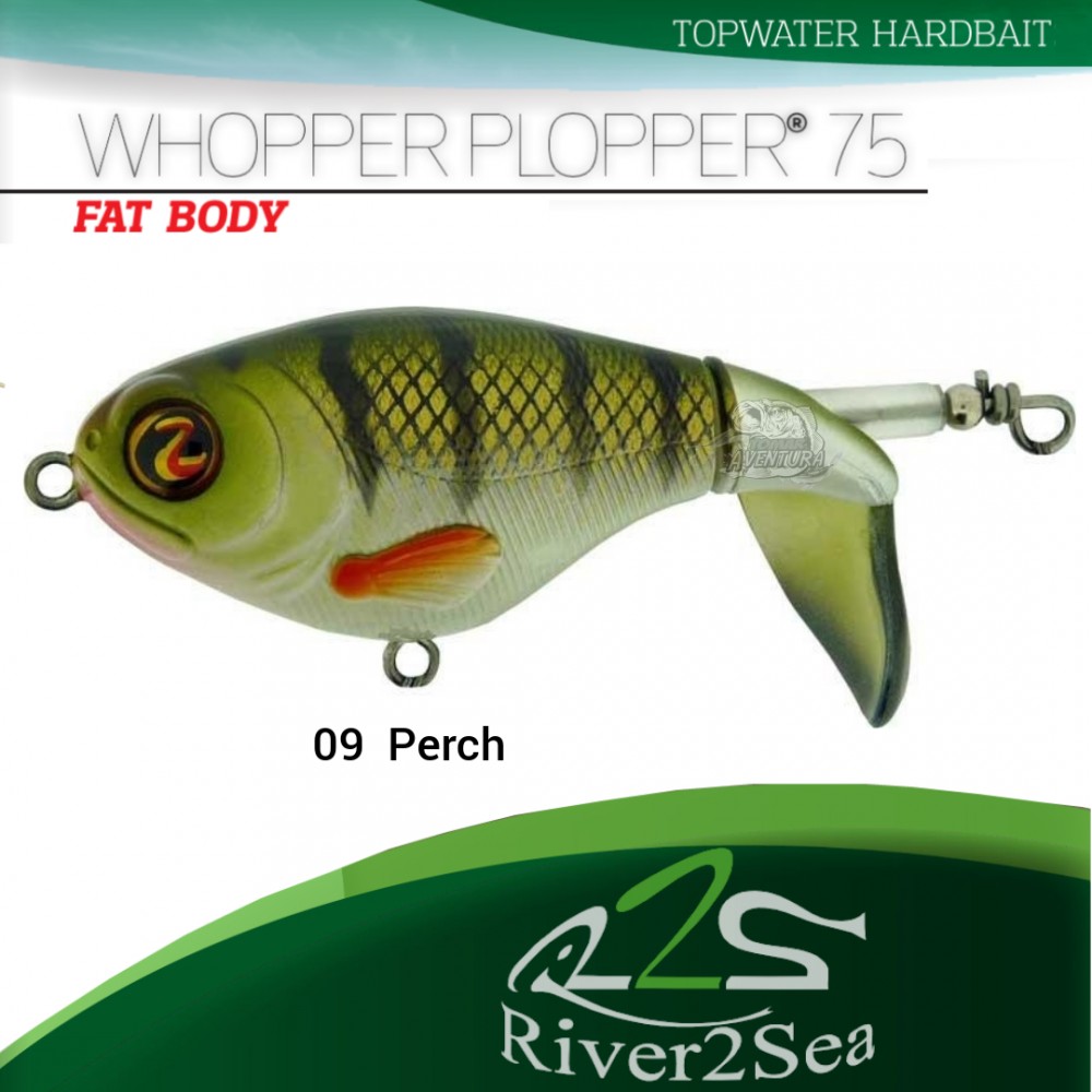 River2Sea Whopper Plopper 75 - Color 09 Perch - Zandertime