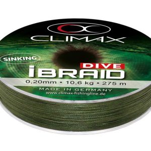 CLIMAX iBRAID DIVE SINKING OLIVE GREEN 135m 0.12mm 5.0kg