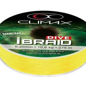 CLIMAX iBRAID DIVE SINKING FLUO YELLOW 275m 0.10mm 4.1kg