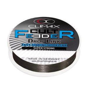 CLIMAX CULT FEEDER FAST SINKING BRAID DROPLINK 10m 0.21mm 10.6kg Dark Grey
