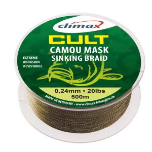 CLIMAX CULT CARP CAMOU MASK SINKING BRAID 500m 0.18mm 10lb