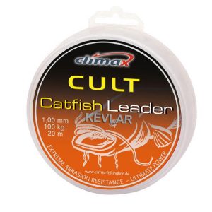 CLIMAX CULT CATFISH KEVLAR LEADER 20m 1.30mm 150kg Olive Green