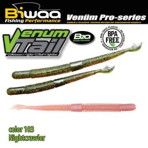 BIWAA VENUM TAIL 4" 10cm 103 Nightcrawler