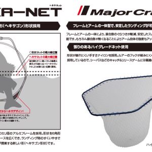MAJOR CRAFT HEXA NET MERITŐFEJ M 55x50cm Red