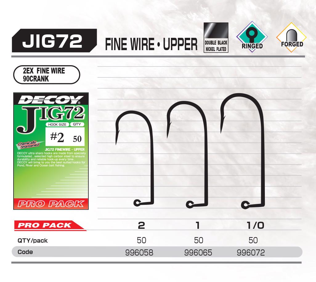 JIG HOROG DECOY PRO PACK JIG72 UPPER FINE WIRE #1