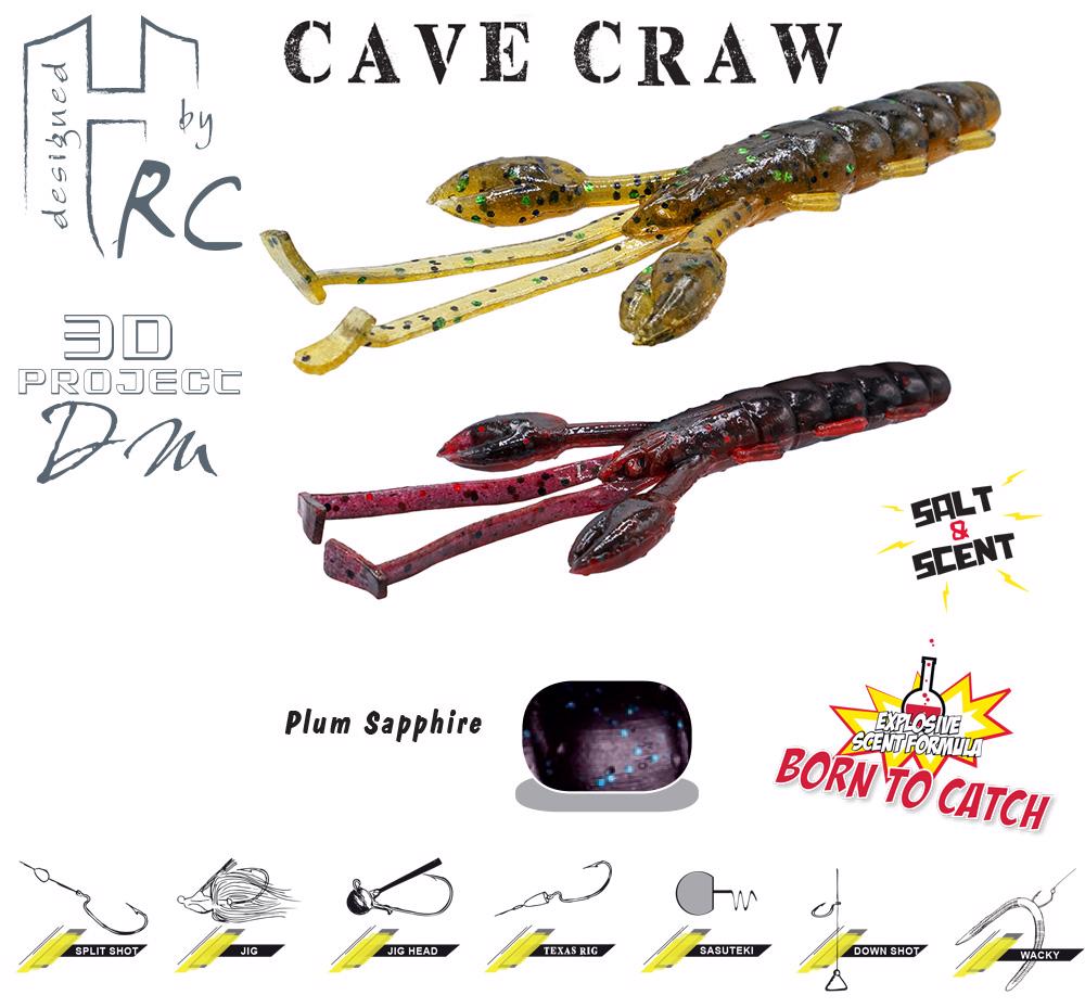 CAVE CRAW 3.8" 9.6cm Plum Sapphire