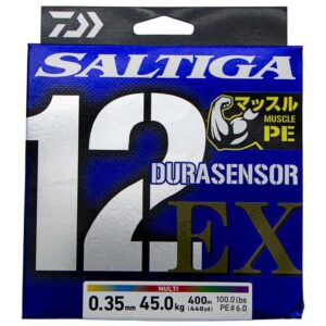 Daiwa Saltiga Durasensor 12-Braid EX+Si3 Multi-Color 400m - 0.35mm 45kg/100lb